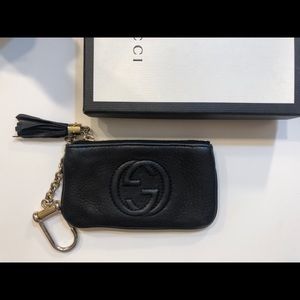 Gucci Leather Signature Key Case